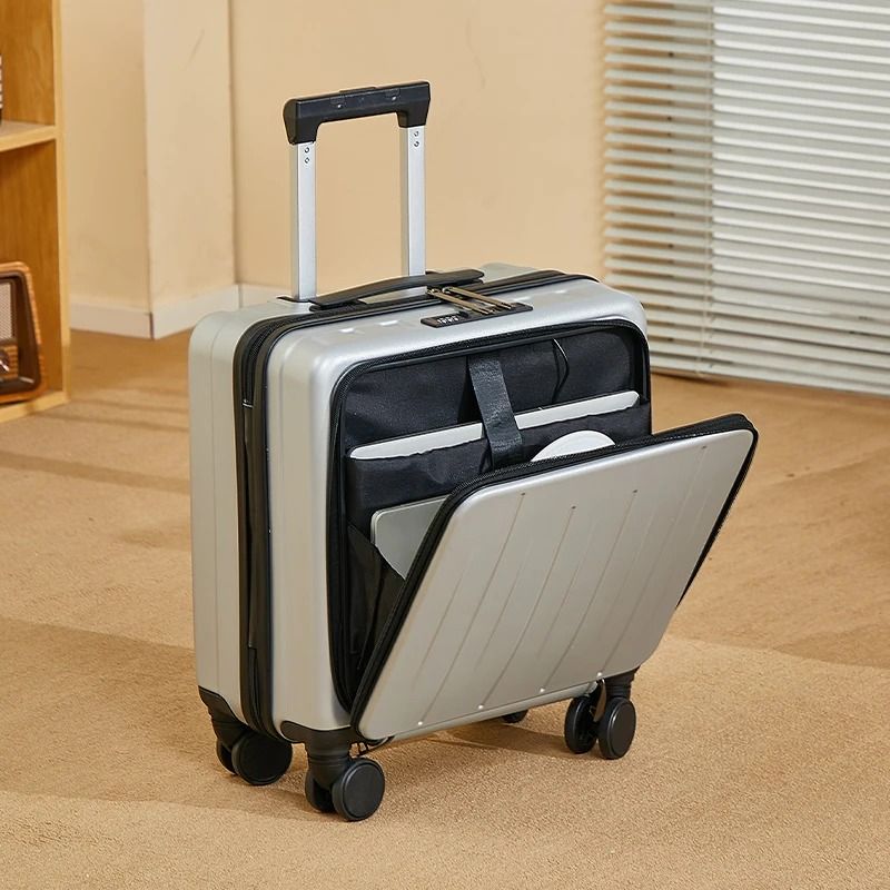 Lightweight 18 Inch Travel Suitcase with Large Capacity and Swivel Wheels