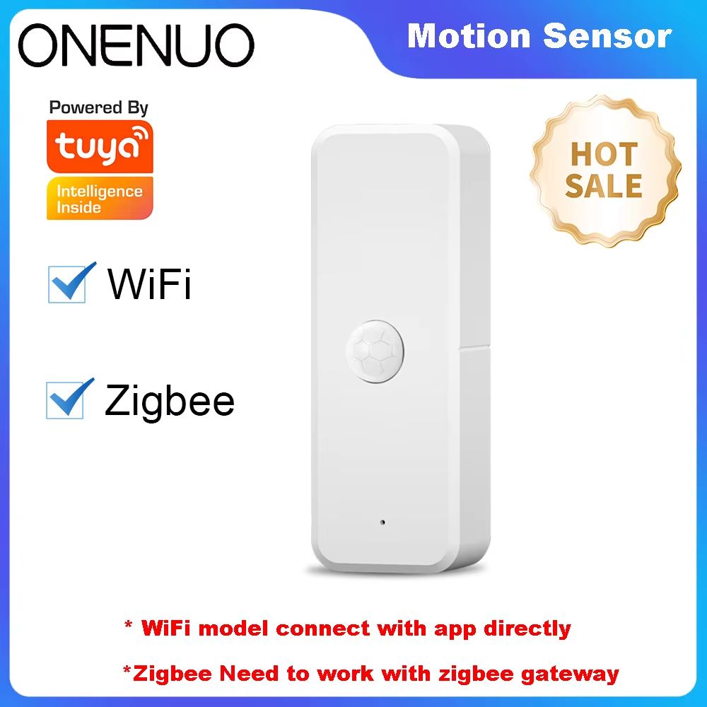 Tuya Smart WiFi or Zigbee PIR Motion Sensor for Smart Home Security and Automation