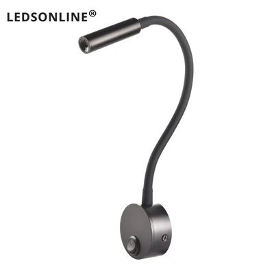 Flexible Gooseneck Clamp Wall Lamp LED Bedside Reading Light