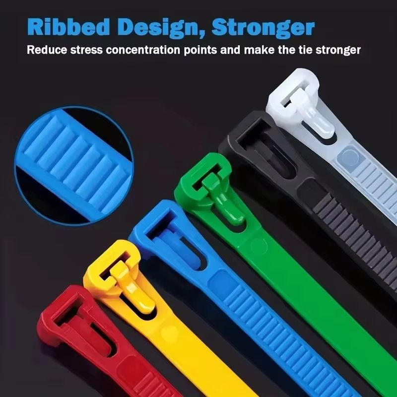 Reusable 3.6x150mm Nylon Cable Ties – 100PCS Mixed Colors