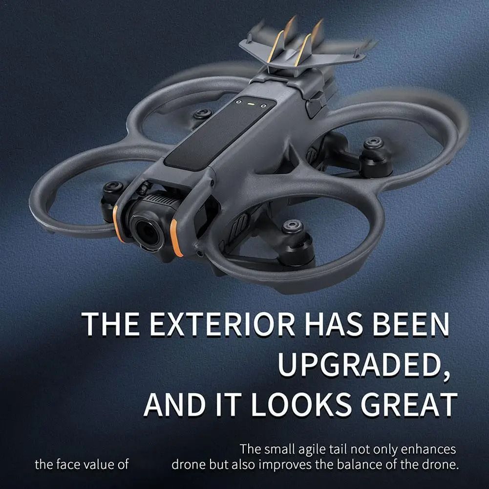 DJI Avata 2 Aerodynamic Rear Tail Wing | Dual-Function Drag Reduction & Battery Anti-Release Buckle