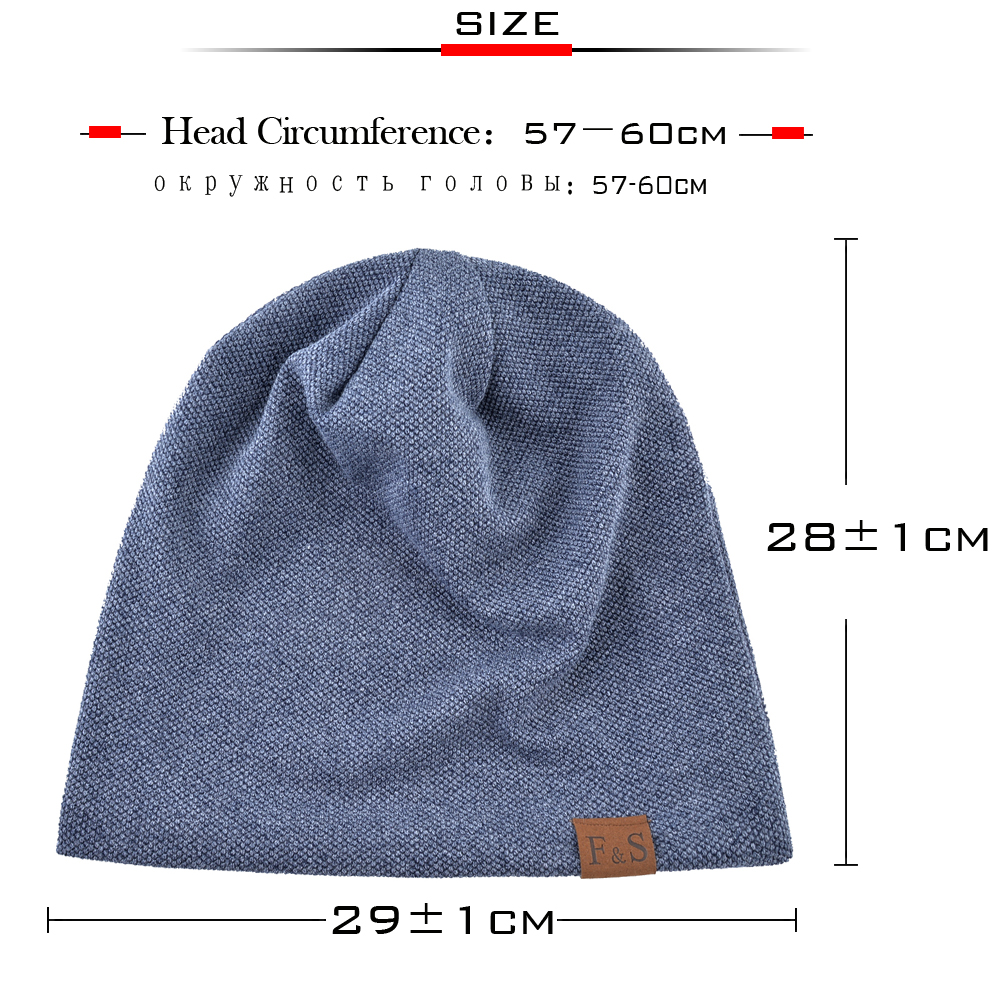 Winter Knitted Skullies Beanies Velvet Soft Turban Hats Fashion Bonnet Hat For Men And Women Hip Hop Beanie