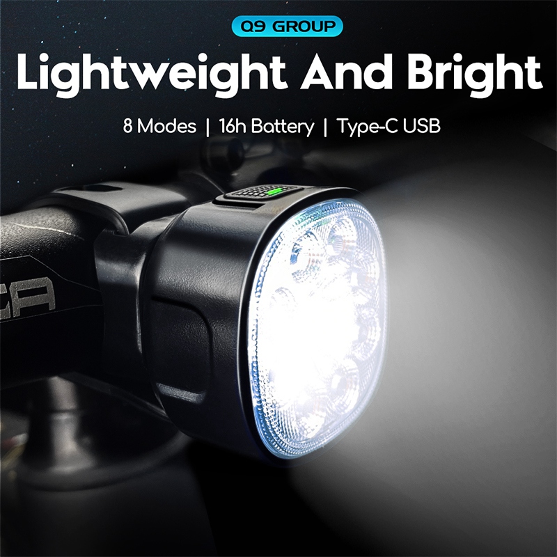 Rechargeable Bike Light Set, High Brightness LED Front & Rear Lights with Type-C Charging, Cycling Safety Lantern