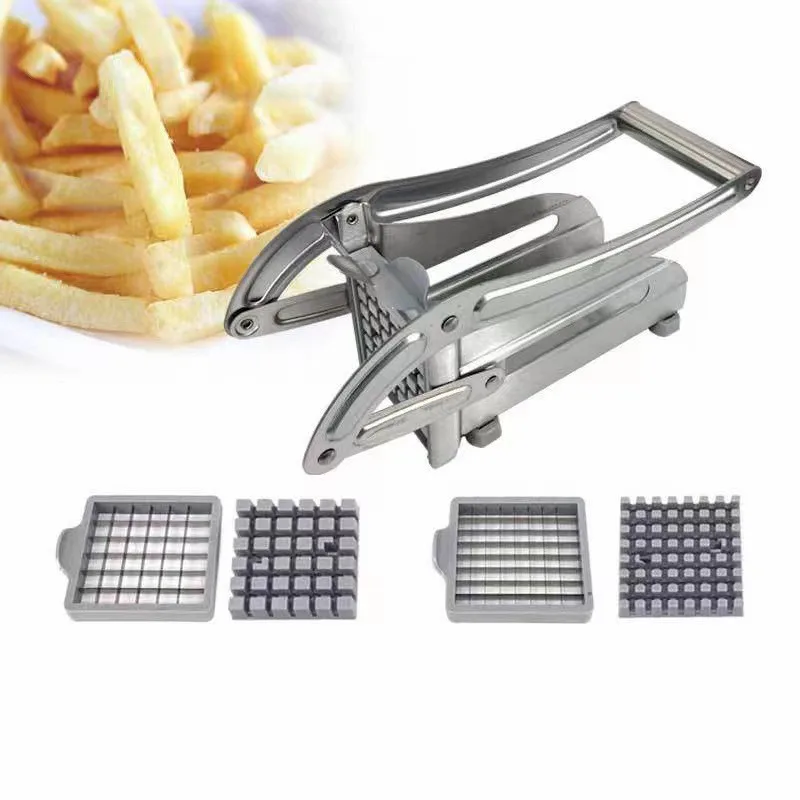 Food Chopper, Stainless Steel Vegetable Cutting Machine, French Fry Slicer, Potato Cutter