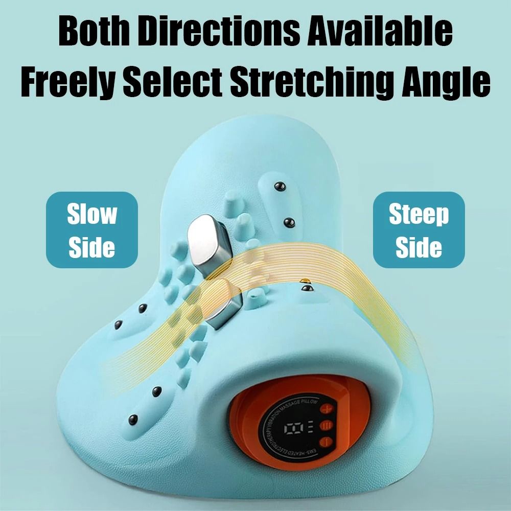 Electric Cervical Neck Massager With Traction Pillow And Acupoint Therapy