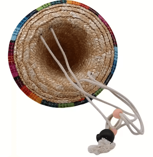 Pet Summer Sun Hat – Adjustable Breathable Cat & Dog Fashion Hat