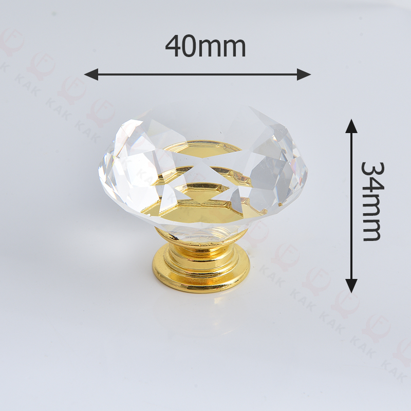 Crystal Cabinet Knobs Gold Drawer Handles Set Luxury Diamond Kitchen Cabinet Pulls