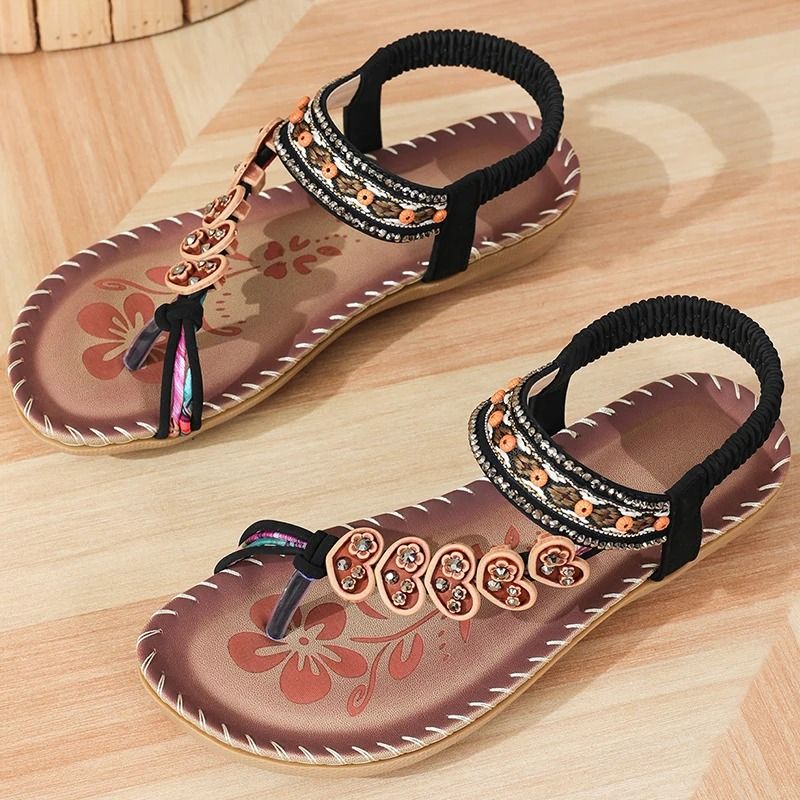 Women Soft Bottom Low Heel Flat Sandals Casual Summer Beach Footwear