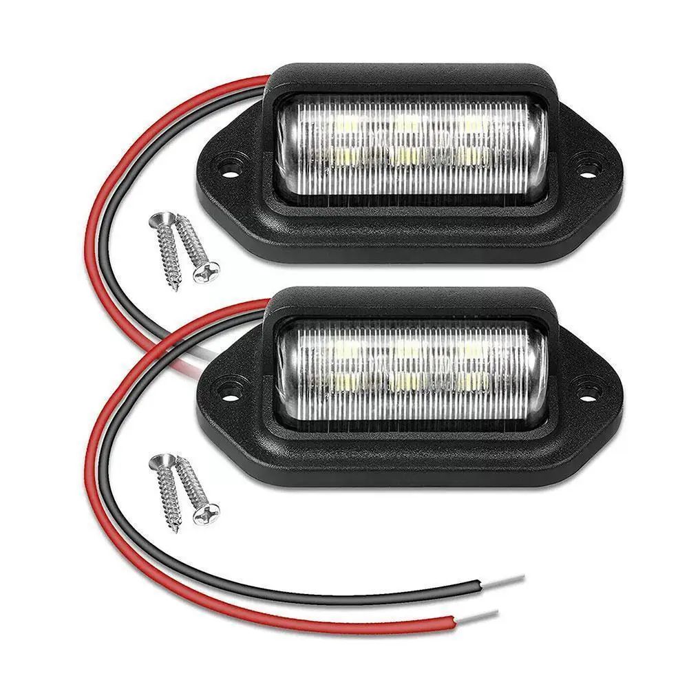 Ultra-Bright LED License Plate Light Set (2PCS) - Durable Car License Plate Light for SUV, Truck & Trailer