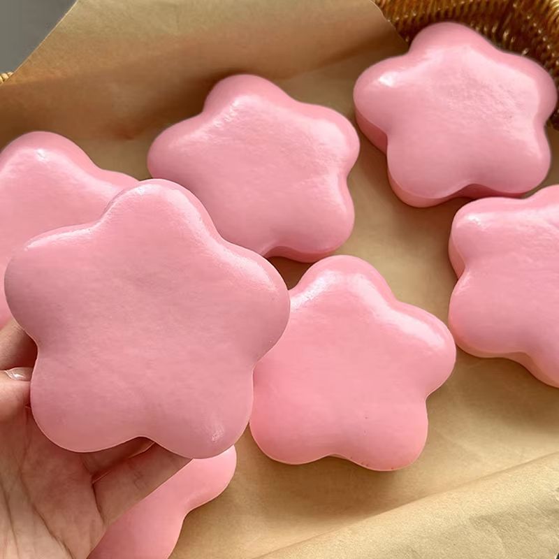 Kawaii Yellow Star Milk Squishy Stress Relief Toy