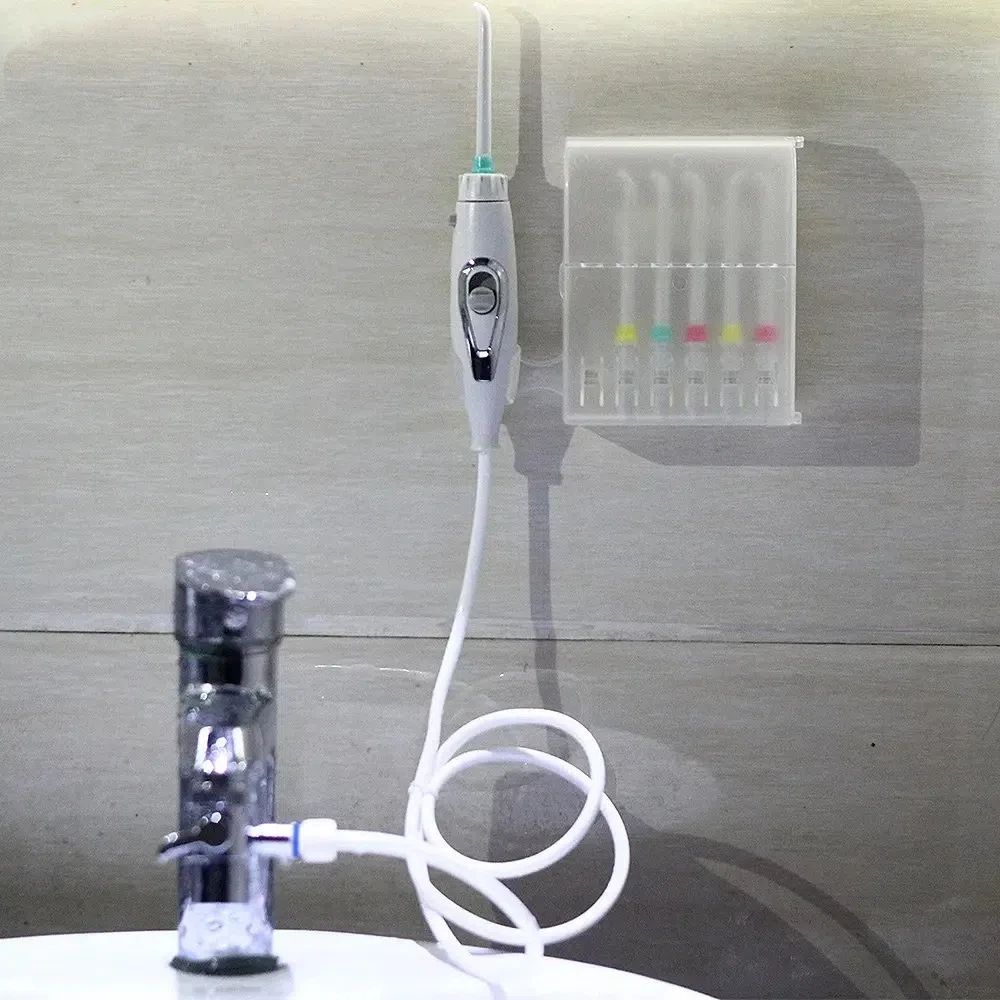 Dental Irrigator Water Jet Faucet Tooth Cleaner Flosser No Electricity Toothpick Teeth Cleaning Kit