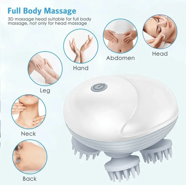 Electric Scalp Massager Washable Head Massage Tool