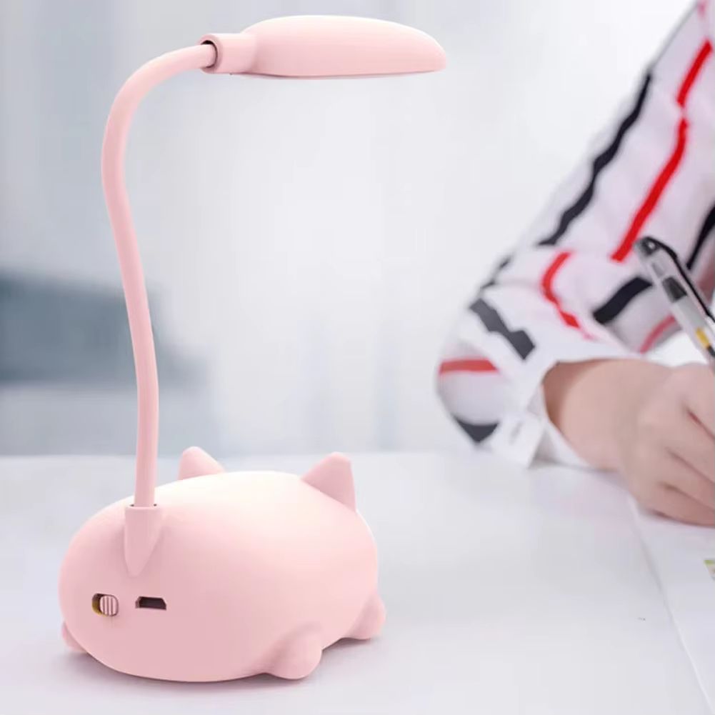 Cute Pet Pig USB Rechargeable Folding LED Night Light Bedside Study Lamp