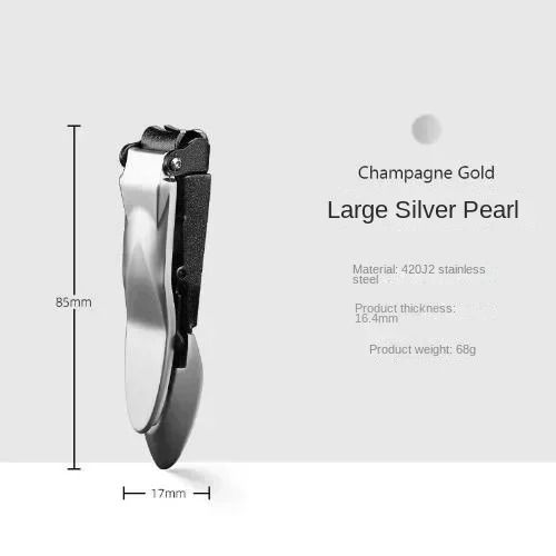 Anti-Splash Nail Clipper with Built-In Catcher