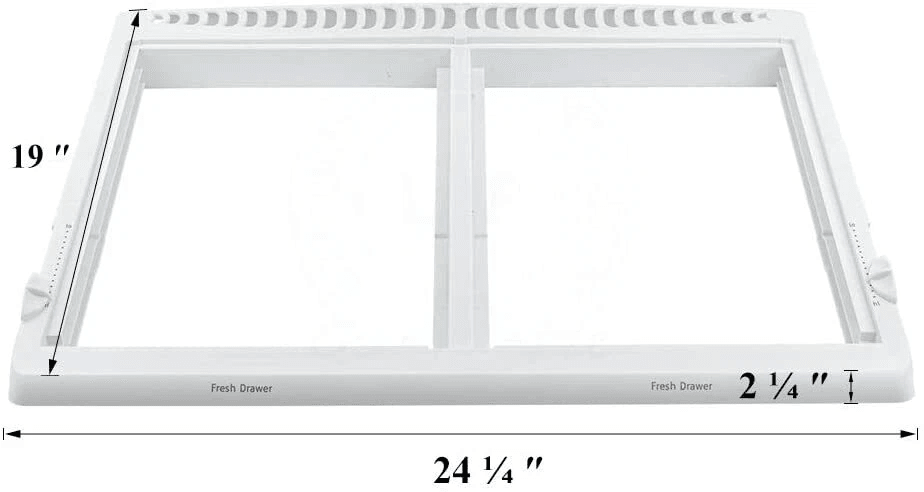 Crisper Drawer Cover Frame Compatible with Frigidaire Refrigerator, Durable Replacement OEM Plastic Shelf Sup