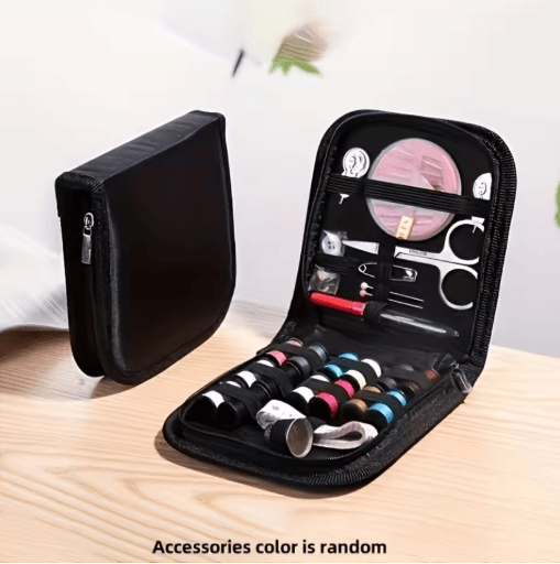 Mini Canvas Sewing Kit Portable All Season Travel Sewing Set for Quick Mending