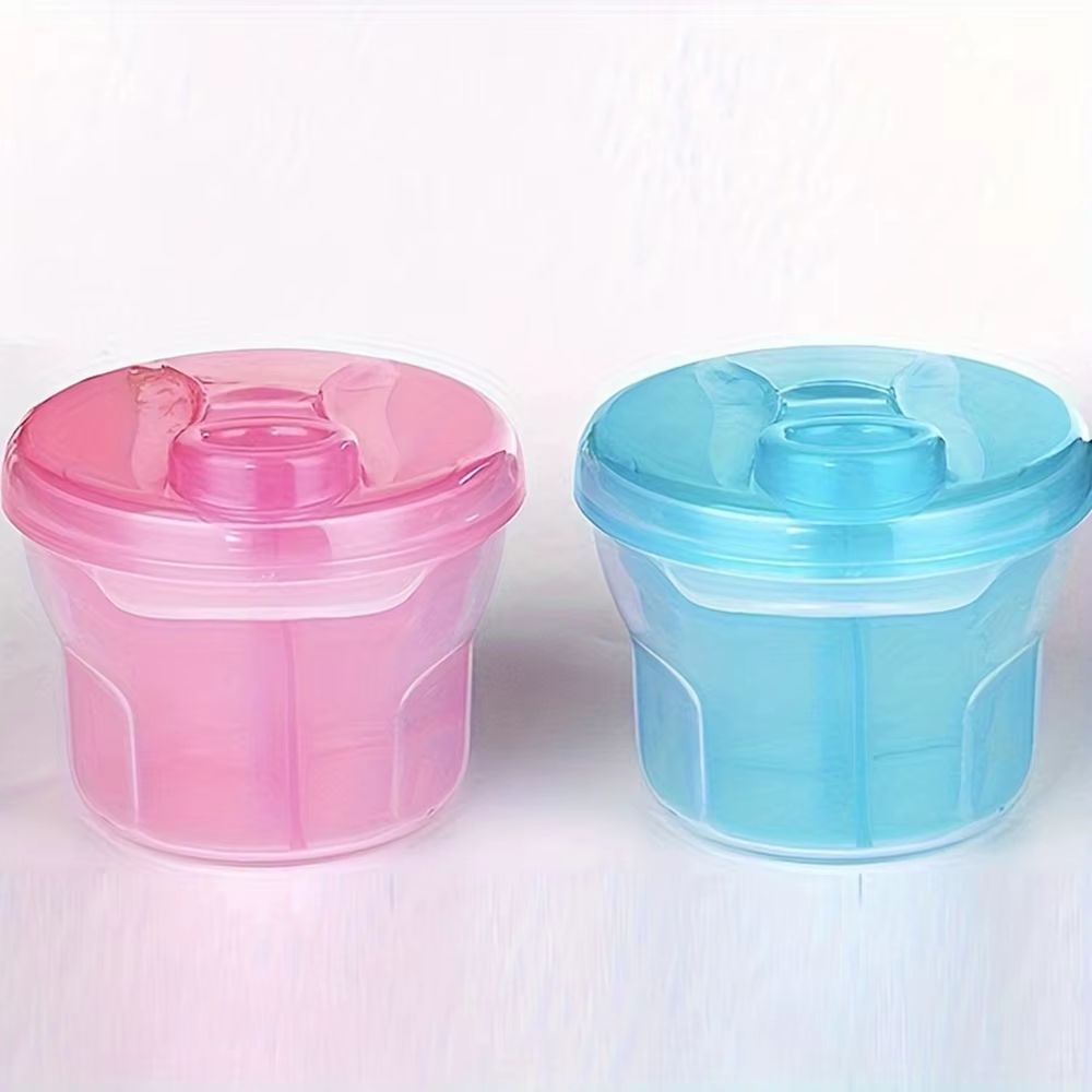 Rotating Double-Layer 3-Grid Baby Milk Powder Container and Travel Snack Box