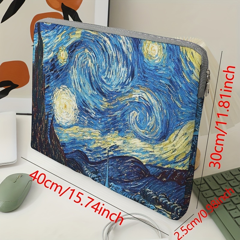 Van Gogh Starry Night Laptop Sleeve Bag for Devices Stylish Protective Laptop Case
