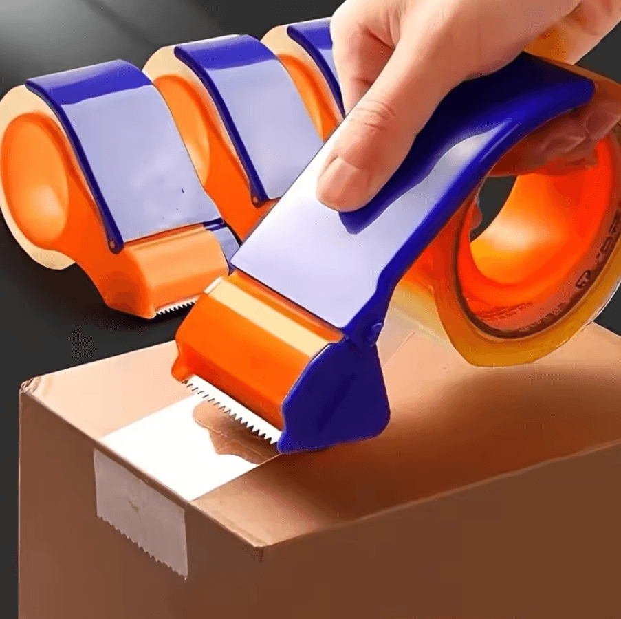 Heavy-Duty Manual Tape Dispenser One-Handed Portable Cutter for Packaging and Shipping