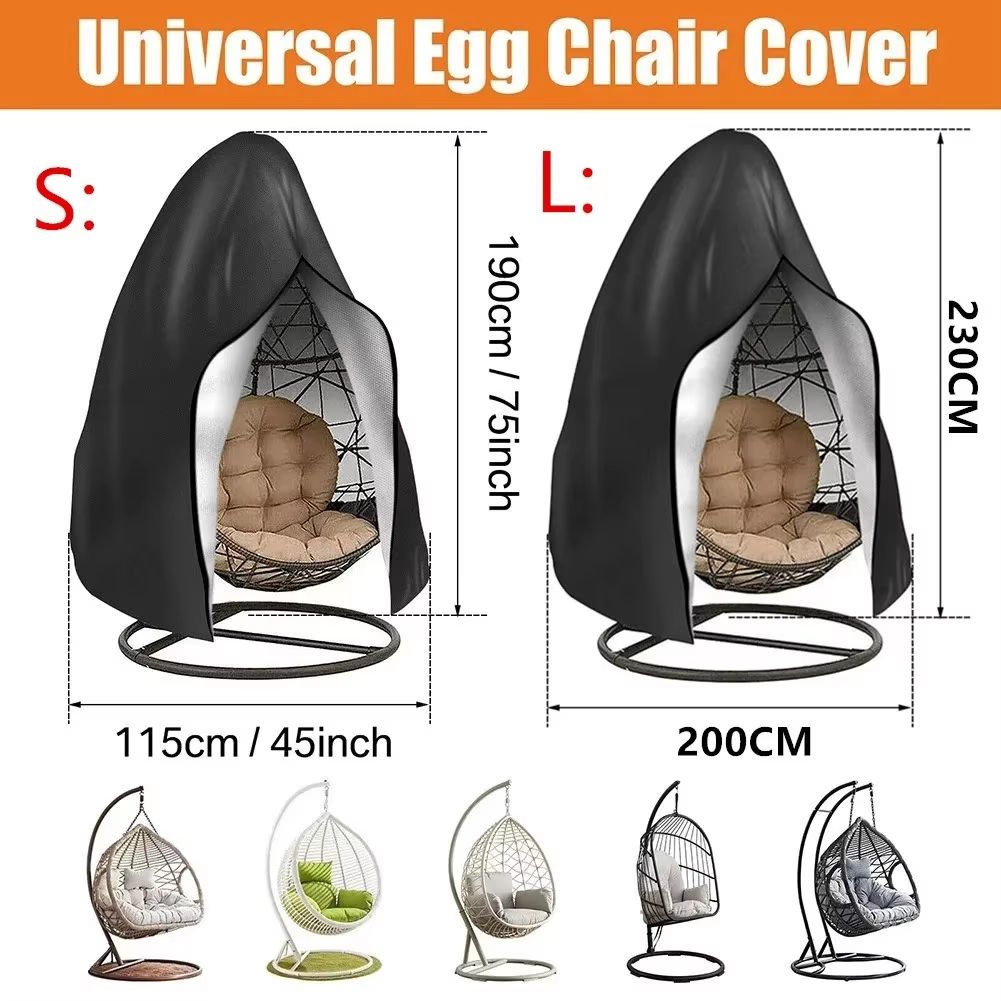 OutdoorShield Deluxe Hanging Egg Chair Cover – Waterproof, Wind-proof Protector for Single or Double Swing