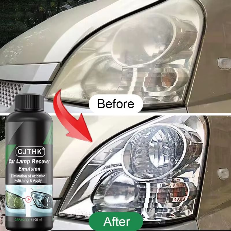 Car Headlight Restoration Polishing Kit with Scratch Remover and Oxidation Cleaner