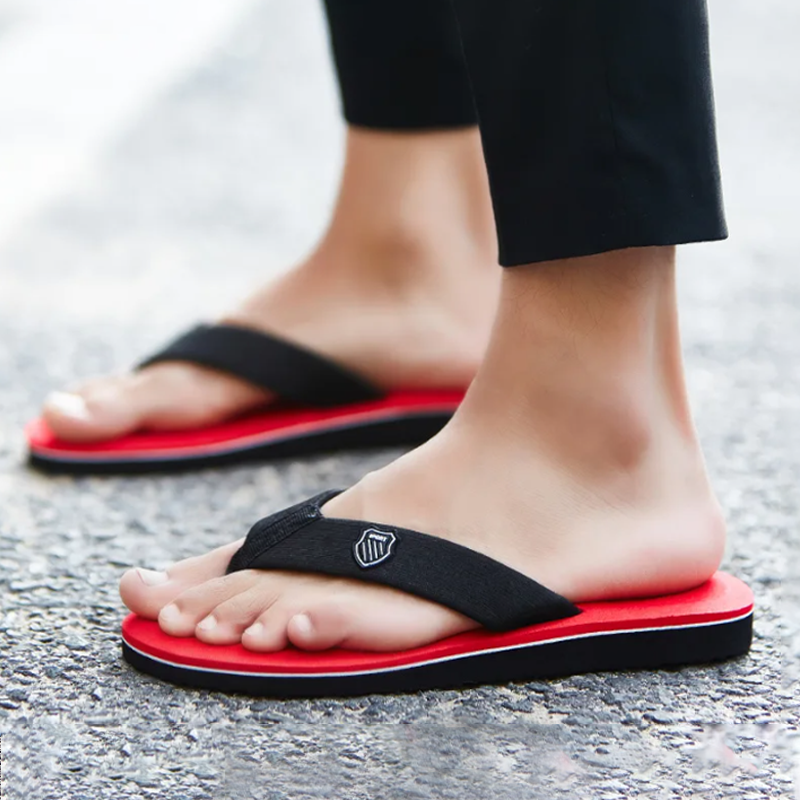 Summer Non-Slip Flat Slides, Men's Casual Flip Flops, Fashion Beach Shoes Men, Men's Slippers Indoor