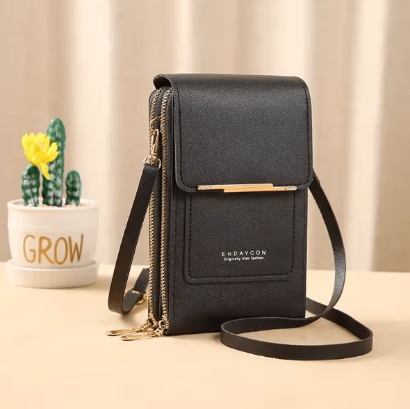 SmartChic Touch Screen Crossbody Phone Bag Soft Leather Women Wallet Purse with Strap Stylish Hands-Free Travel Handbag