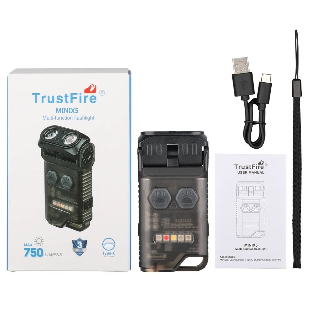Trustfire MINIX5 EDC Flashlight Rechargeable Magnetic