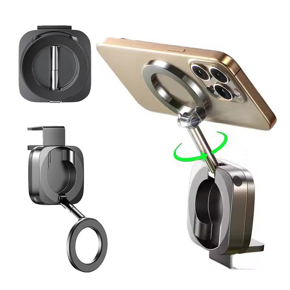 360 Rotatable Magnetic Phone Stand, Foldable Vacuum Suction Holder, Universal Travel Dashboard Desk Mount