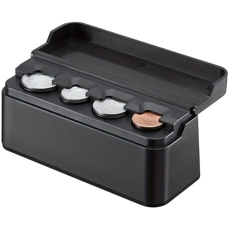 Car Coin Holder Change Organizer Compact Money Dispenser