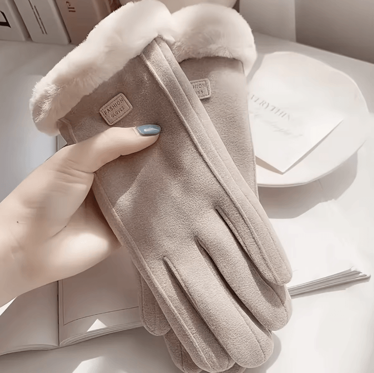 CozyTouch Plush Lined Winter Touchscreen Gloves – Soft Thermal Warmth in Style