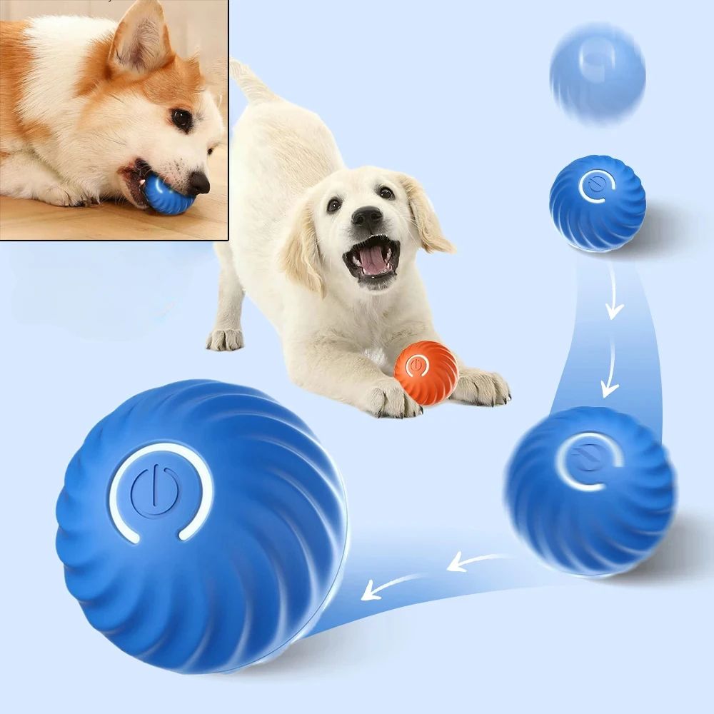 Automatic Moving Dog Ball Interactive USB Rechargeable Toy