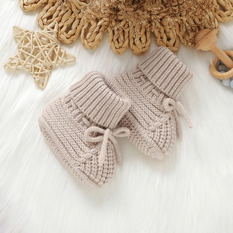 Knitted Soft-Soled Anti-Slip Baby Booties & First Walker Crib Shoes