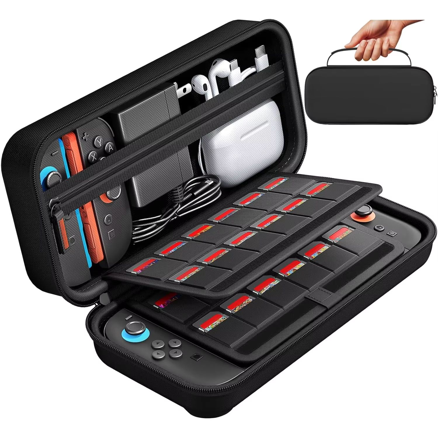 Portable EVA Protective Carrying Case for NS Switch 2 with Game Card Storage