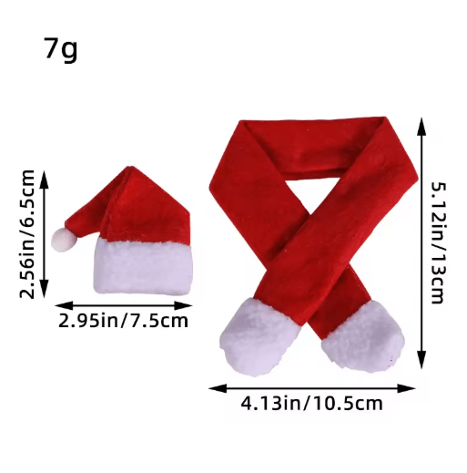 Festive Santa Hat & Scarf Christmas Wine Bottle Cover