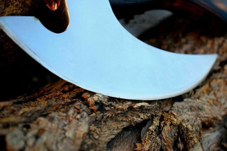 CUSTOM HANDMADE HIGH CARBON STEEL VIKING HATCHET HUNTING TACTICAL PIZZA CUT AXE