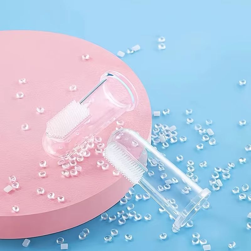 2-Pack Baby Silicone Finger Toothbrush with Soft Bristles for Gentle Infant Oral Care