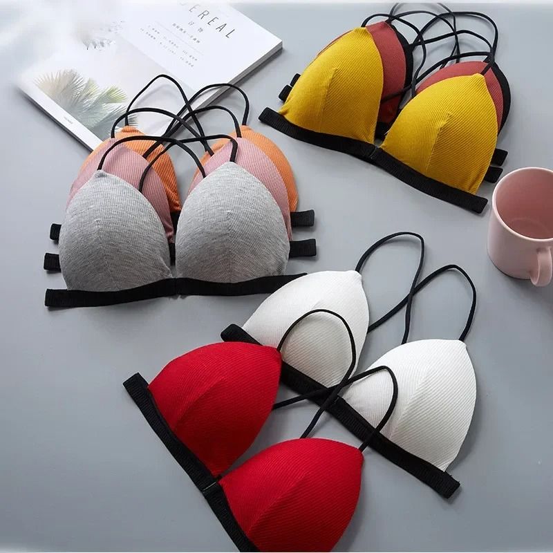 Womens Front Closure Push Up Bra Seamless Deep V Bralette Soft Comfort Lingerie