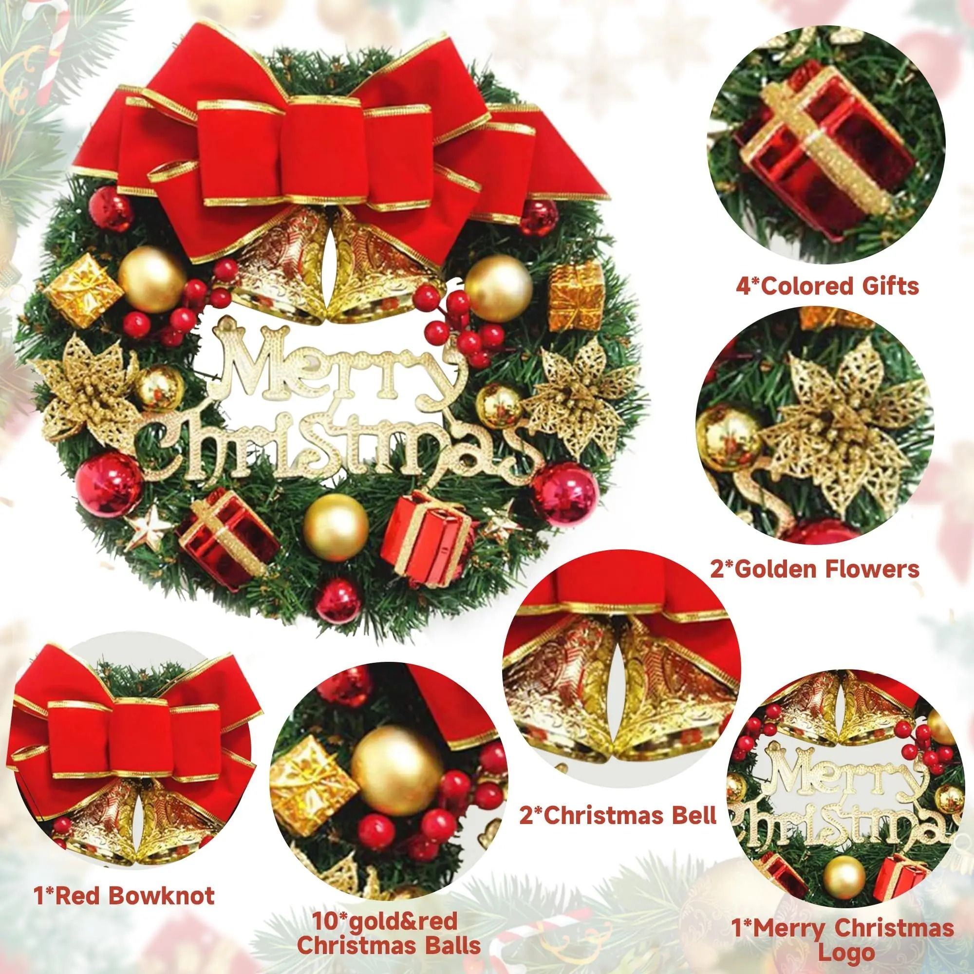 Handmade Christmas Wreath for Elegant Holiday Home Decor