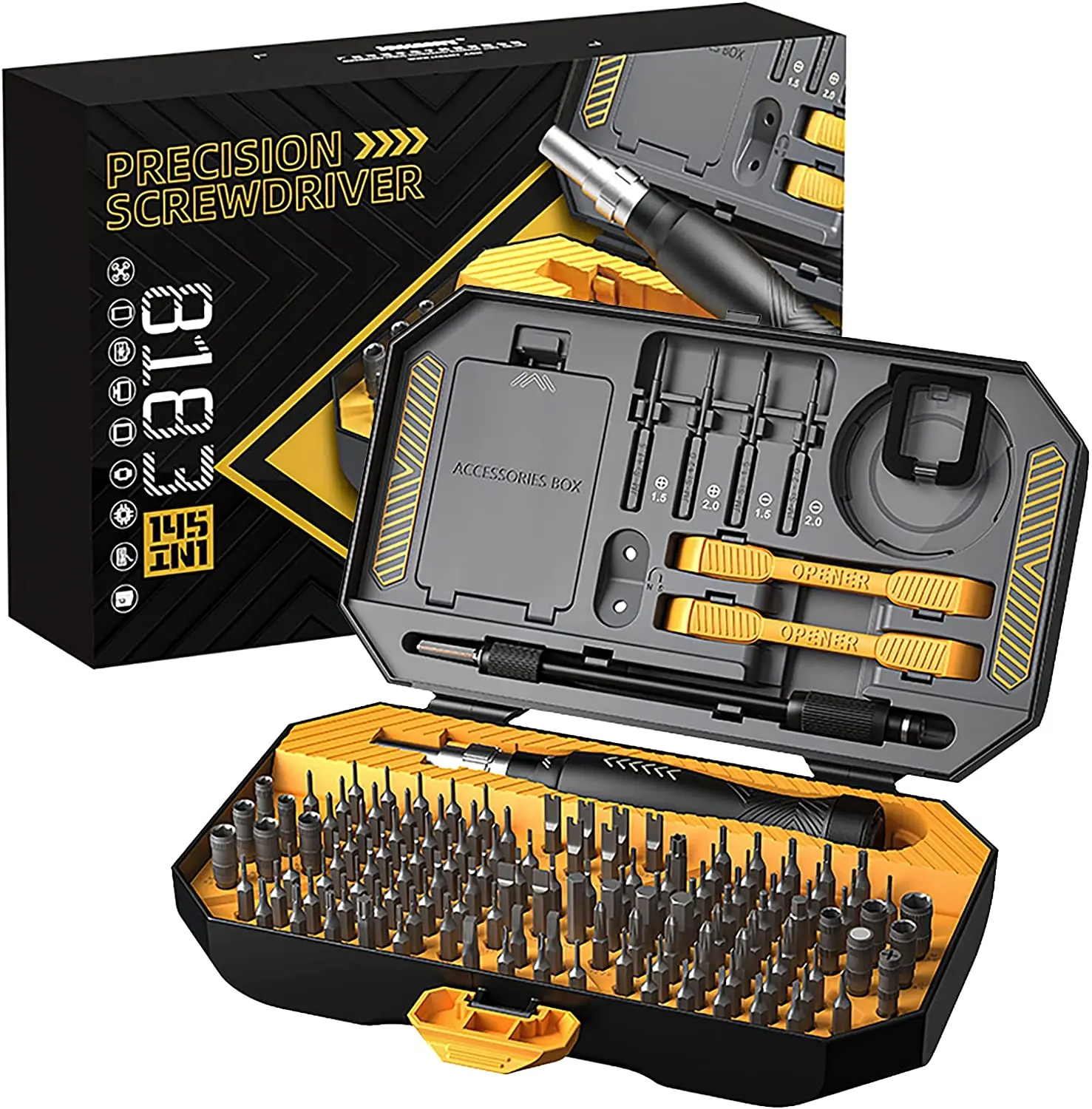 Professional Electronics Repair Tool Kit, Precision Screwdriver Set with Magnetic Bits