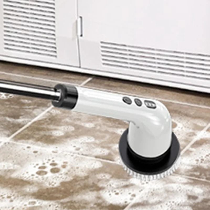 Electric Spin Scrubber Cleaning Brush with Adjustable Handle