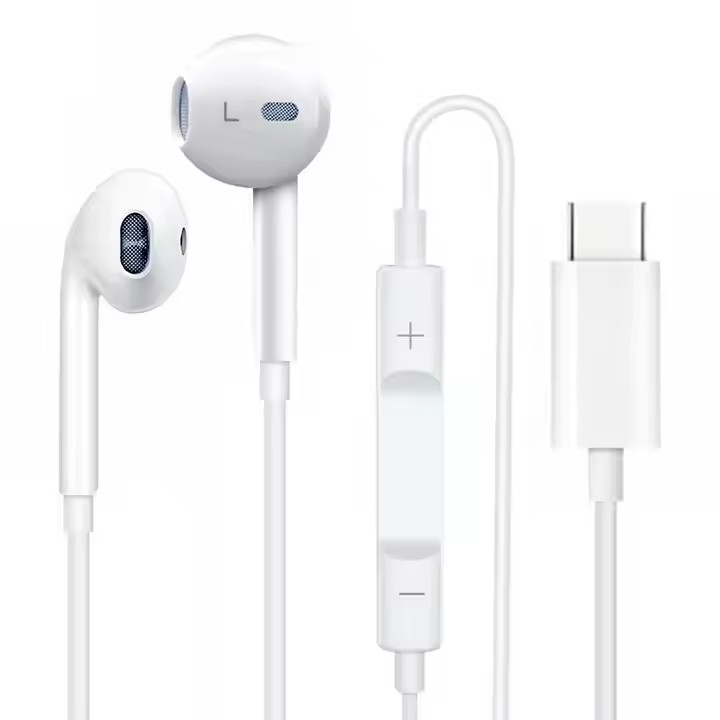 USB Headphones Wired Earbuds for Phones High-Quality Sound and Comfortable Fit