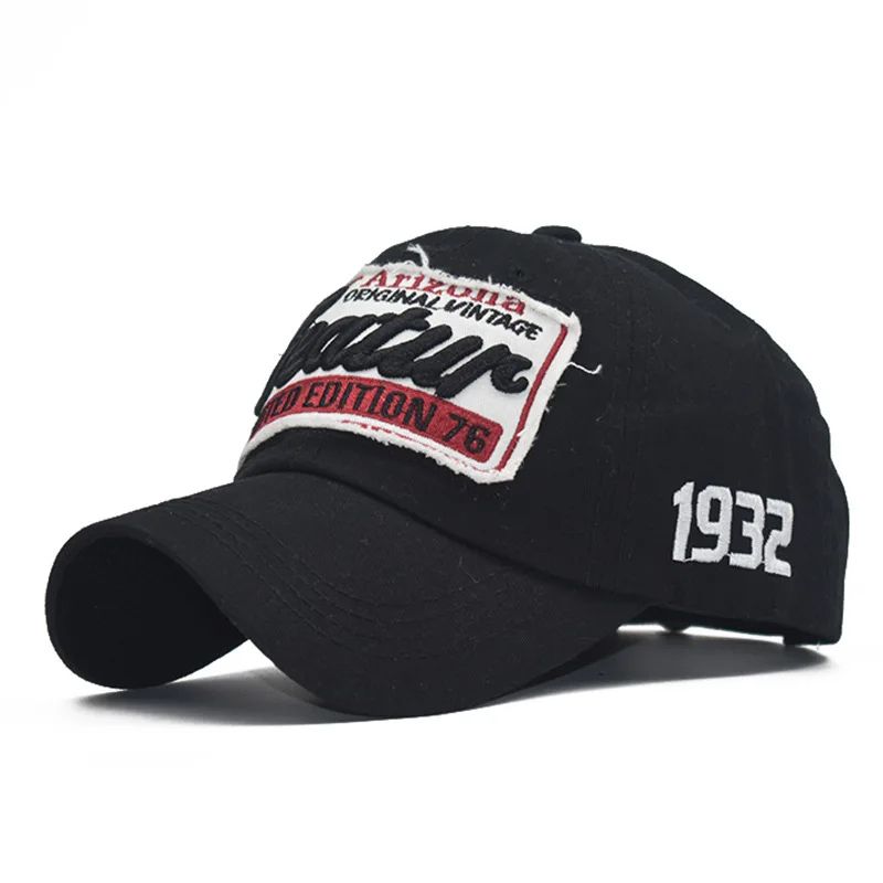 Men's Letter Embroidery Baseball Cap – Adjustable Cotton Snapback Casual Hat