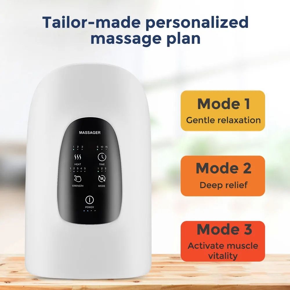 Electric Hand Massager with Air Compression and Heat Therapy