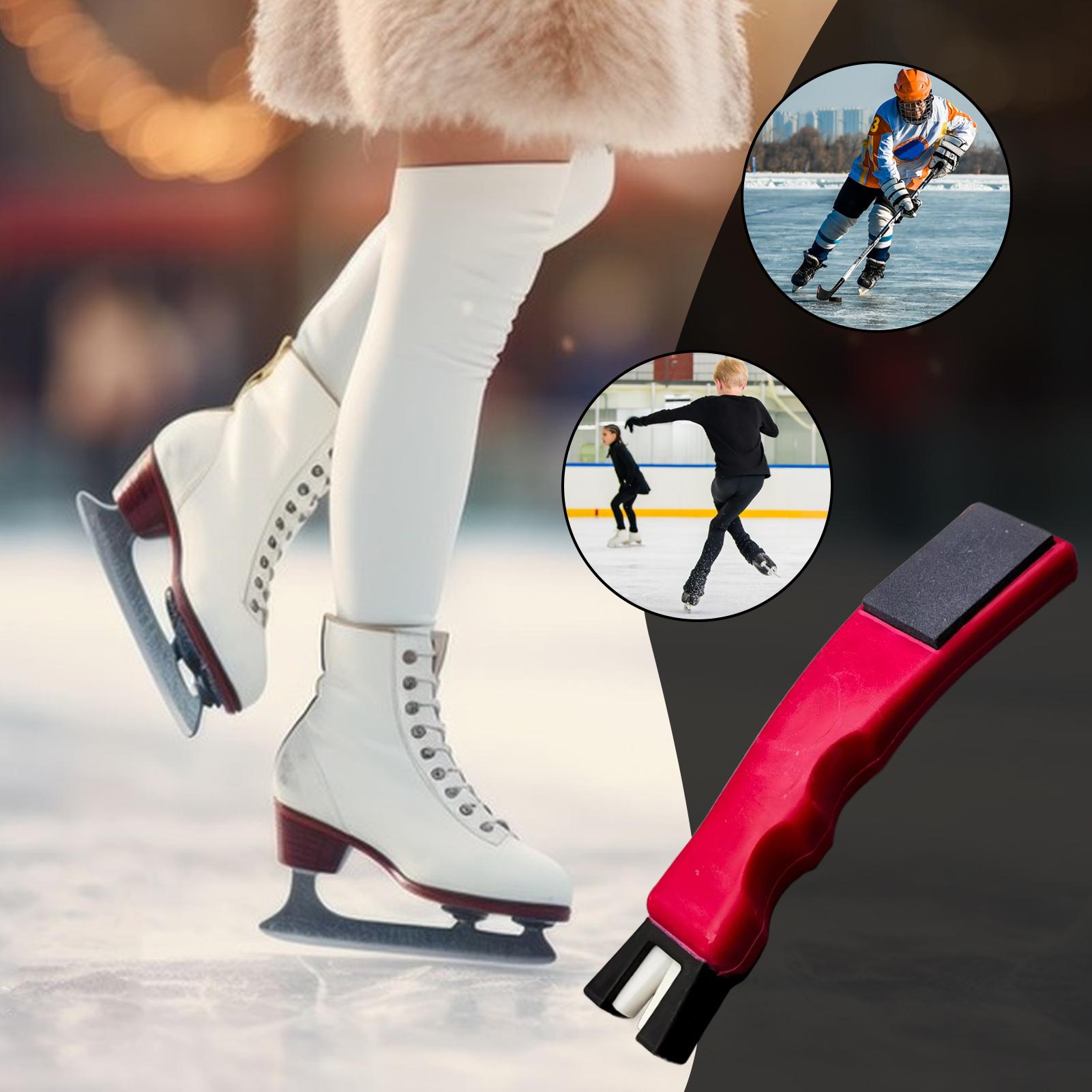 Precision Ice Skate Sharpening Tool Double Sided Skate Blade Sharpener for Hockey Figure Skates