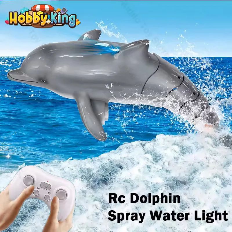 Realistic RC Dolphin Boat – 2.4GHz Remote Control Dolphin Toy with Lights for Pool Play