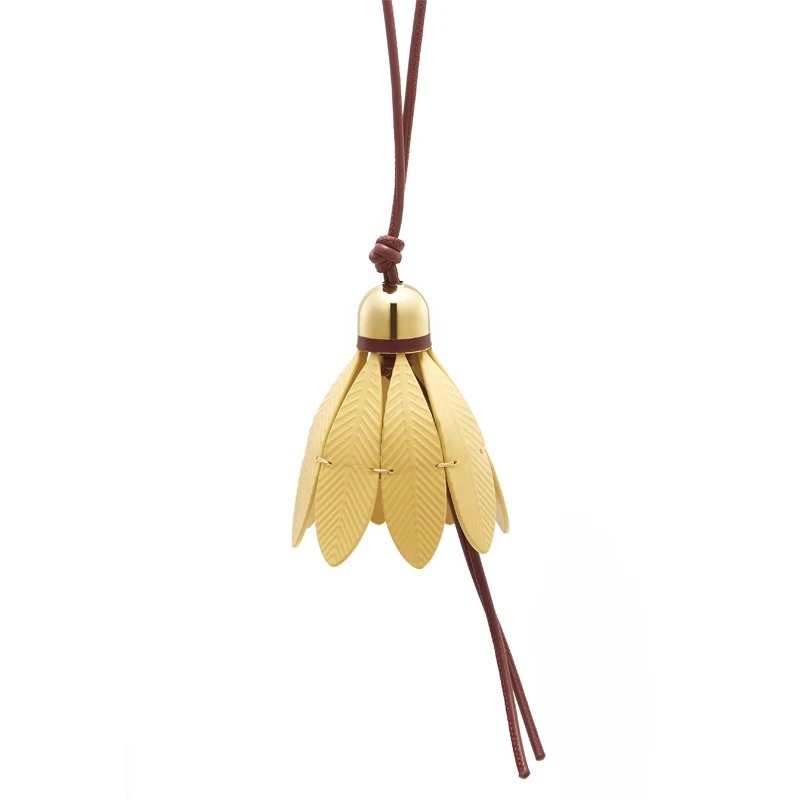 Leather Flower Bag Charm