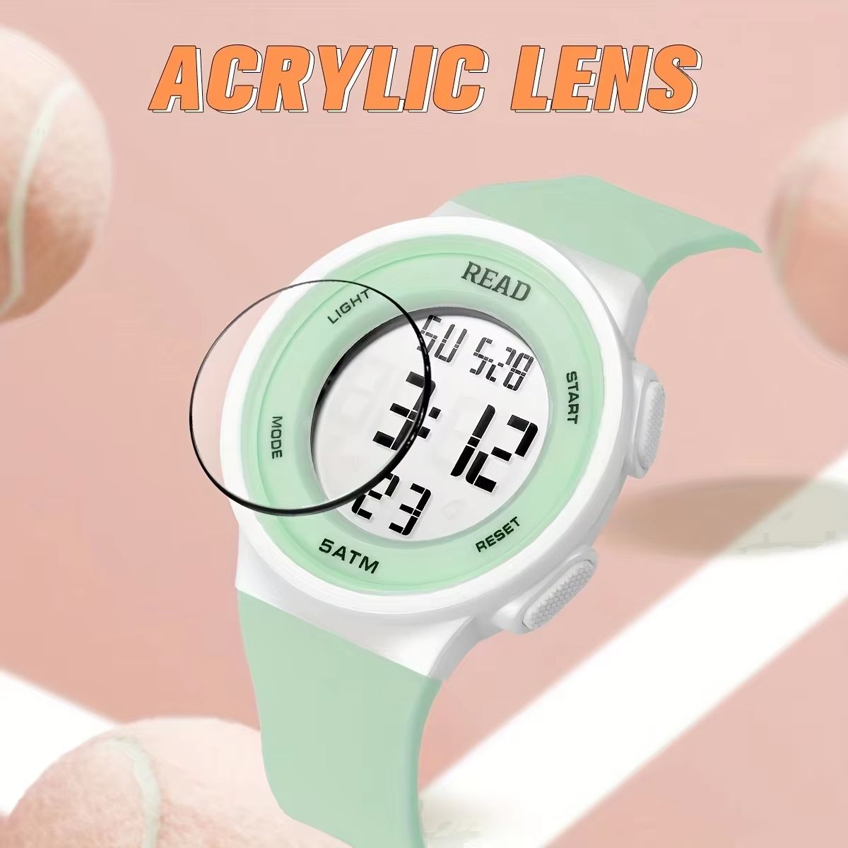 Women's LED Fitness Digital Sports Watch with Stopwatch and Waterproof Design