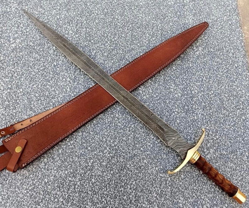 Beautiful Custom Handmade Damascus Steel vikings Sword, Sharp blade sword, battle ready sword, Costume Armor, Gift for h