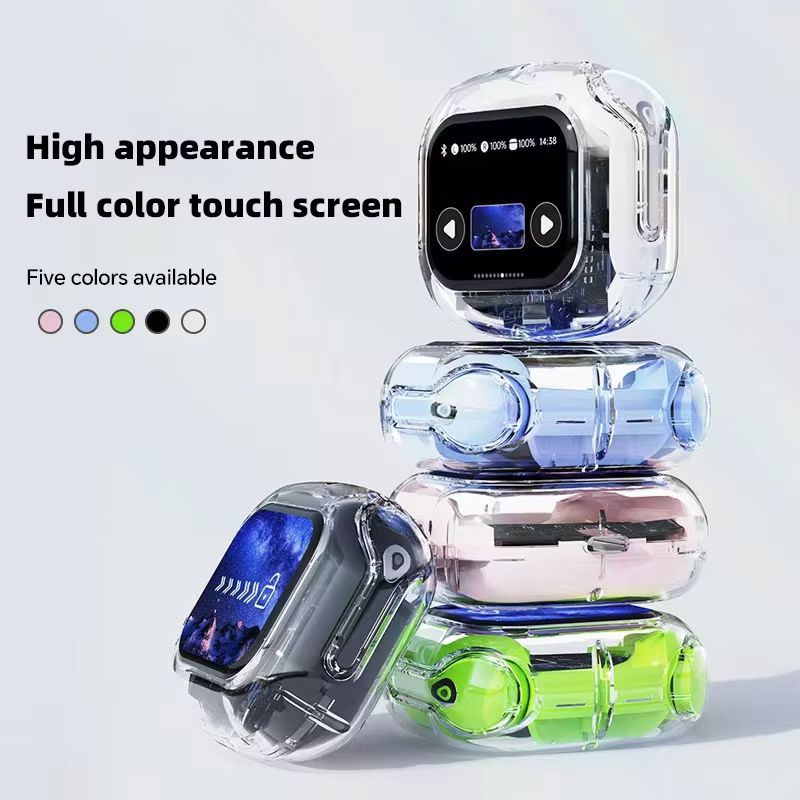 Smart Translation Touch Bluetooth Headphones – Wireless HiFi Earbuds with Real-Time Voice Translation & Touchscreen Cont